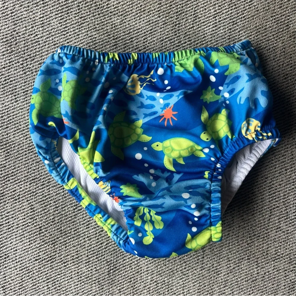 Green Sprouts Blue and Green Turtle Swim Diaper Size 3T